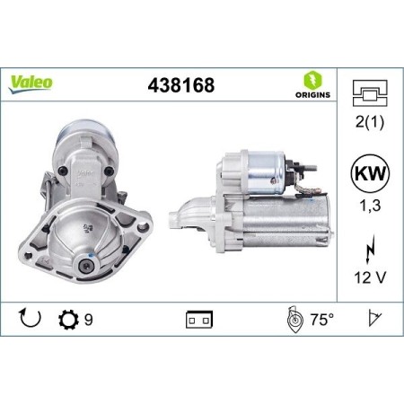 Motorino d'avviamento VALEO 438168