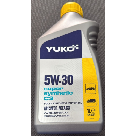 YUKO 5W-30 C3 Olio Motore Sintetico VW 504.00/507.00 MB229.51 BMW LL-04