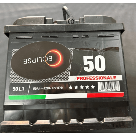 Batteria auto ECLIPSE 50L1 12V 50Ah 420A EN professionale Made in Italy