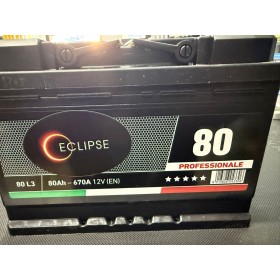 Batteria auto ECLIPSE 80L3 12V 80Ah 670A EN professionale Made in Italy