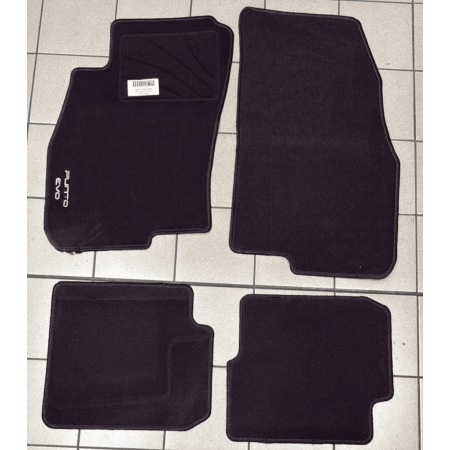 Tappetini Moquette FIAT Punto Evo 5 Porte 2009–2012 con Ricamo – Set 4 Pezzi – Nero – Su Misura