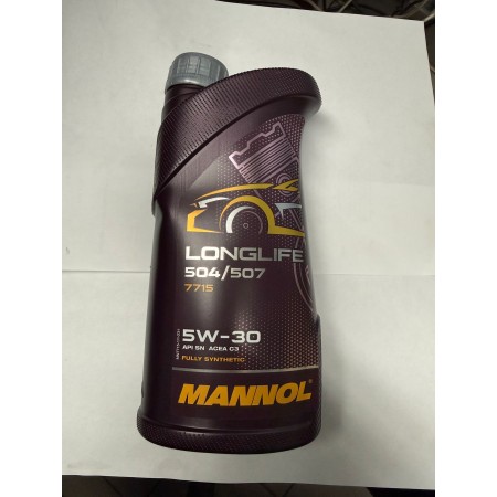 Olio Motore Mannol Longlife 504/507 7715 5W-30 1L – 100% Sintetico – ACEA C3 VW 504.00/507.00
