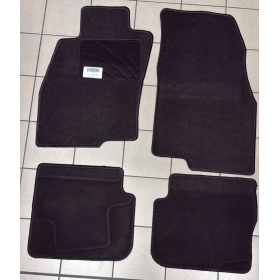 Tappetini Auto in Moquette per Alfa Romeo MiTo 2008–2018 Set 4 Pz Neri Sagomati