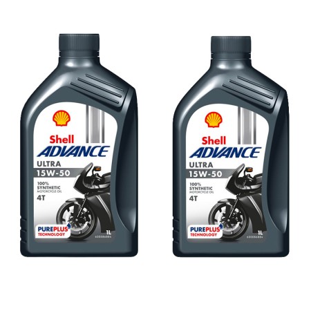 Shell Advance 4T Ultra 15W-50 Olio Moto Sintetico 2L