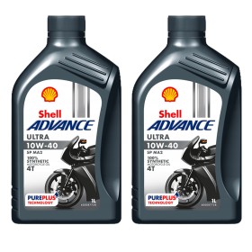 Shell Advance Ultra 4T 10W40 2L Olio Moto Sintetico API SP JASO MA2