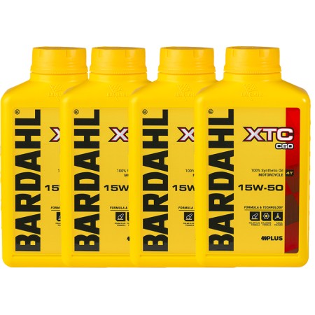 Bardahl XTC C60 15W-50 4L Olio Moto 4T Sintetico