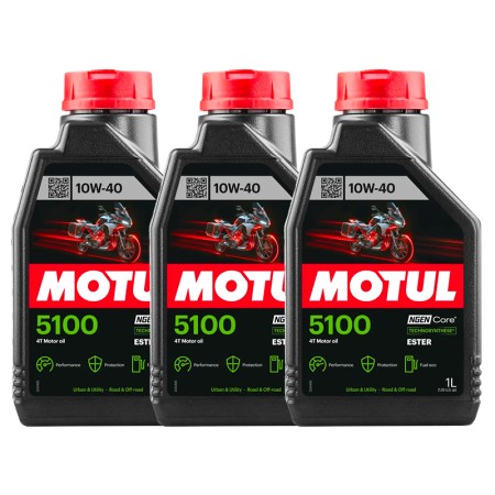 3L Motul 5100 10W40 4T | Olio Moto API SP JASO MA2